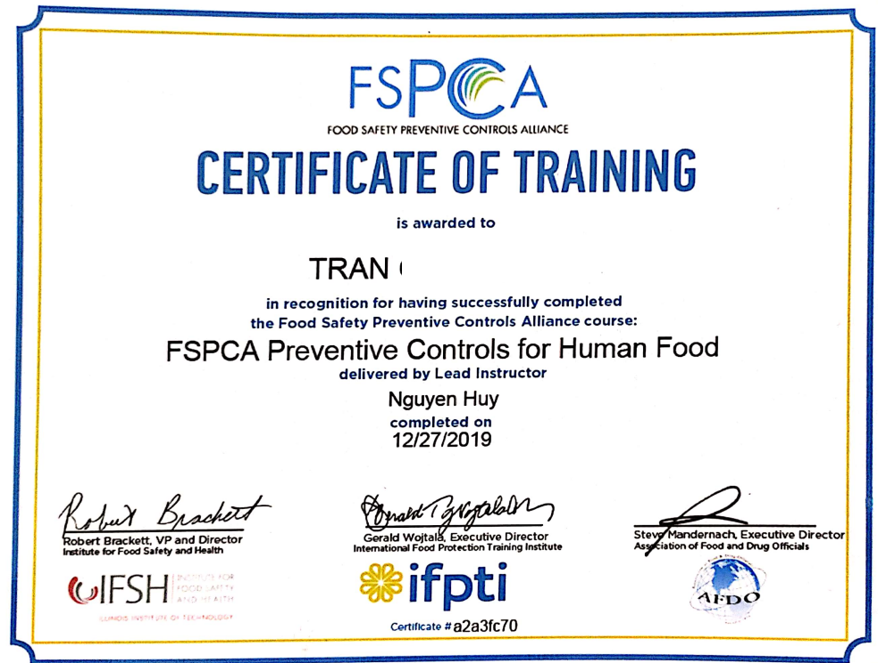 DỊCH VỤ ĐẠI DIỆN TRƯỞNG NHÓM FSMA TẠI CÔNG TY